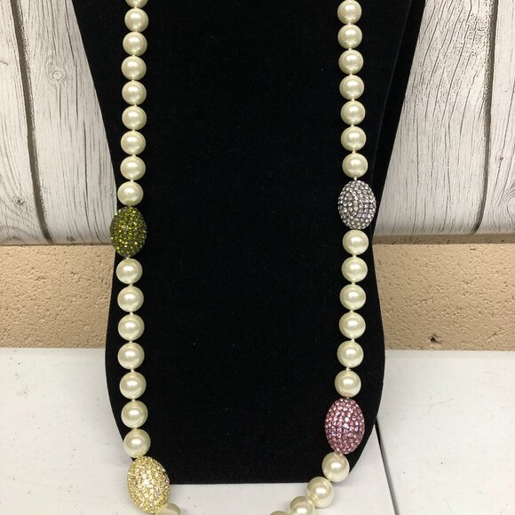 Joan Boyce Jewelry - Joan Boyce Multi color Crystal and Faux Pearl Statement Piece **